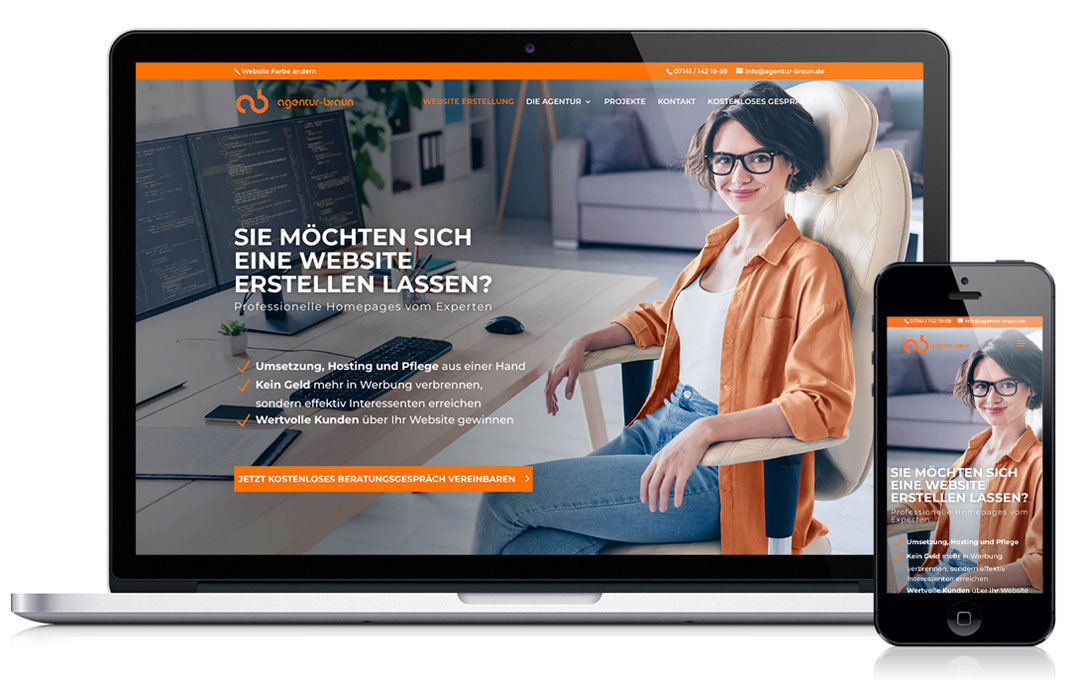 Full-Service-Werbeagentur agentur-braun aus Ludwigsburg - Wir erstellen Deine Website